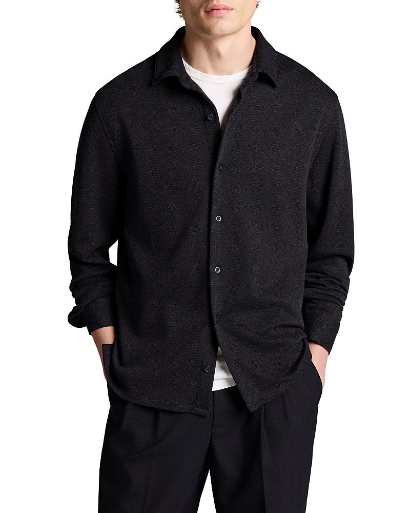 Vince Herringbone Cotton Blend Shirt