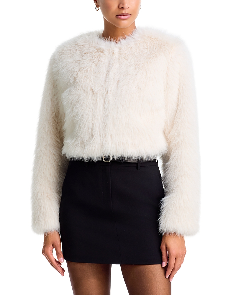 Aqua x Salvatore Rizza Faux Fur Bolero Jacket - Exclusive