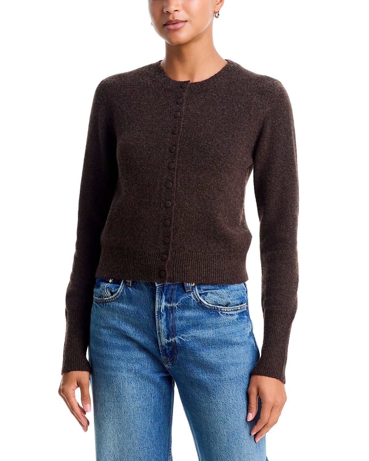 Aqua Crewneck Cardigan