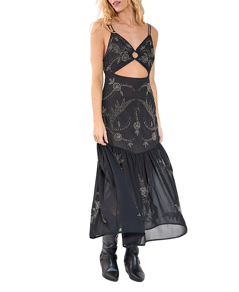 Nasty Gal Ring Cut Out Volume Maxi Dress