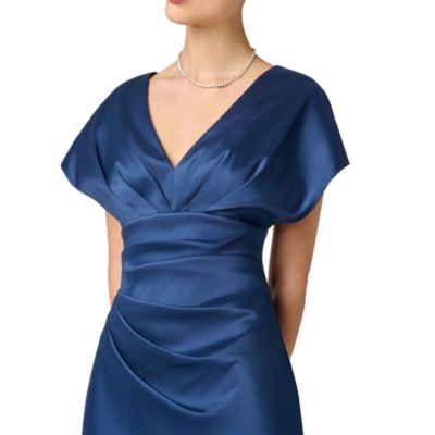 Stretch Mikado Gathered Waist Gown - thumbnail 3