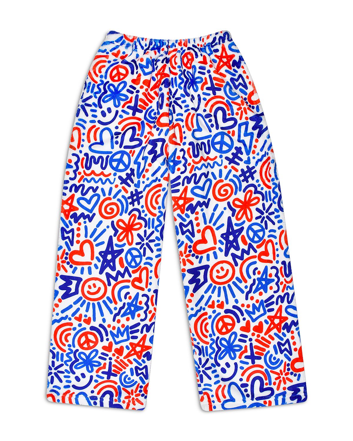 Iscream Boys' Corey Paige Red, White & Blue Plush Pants - Little Kid, Big Kid
