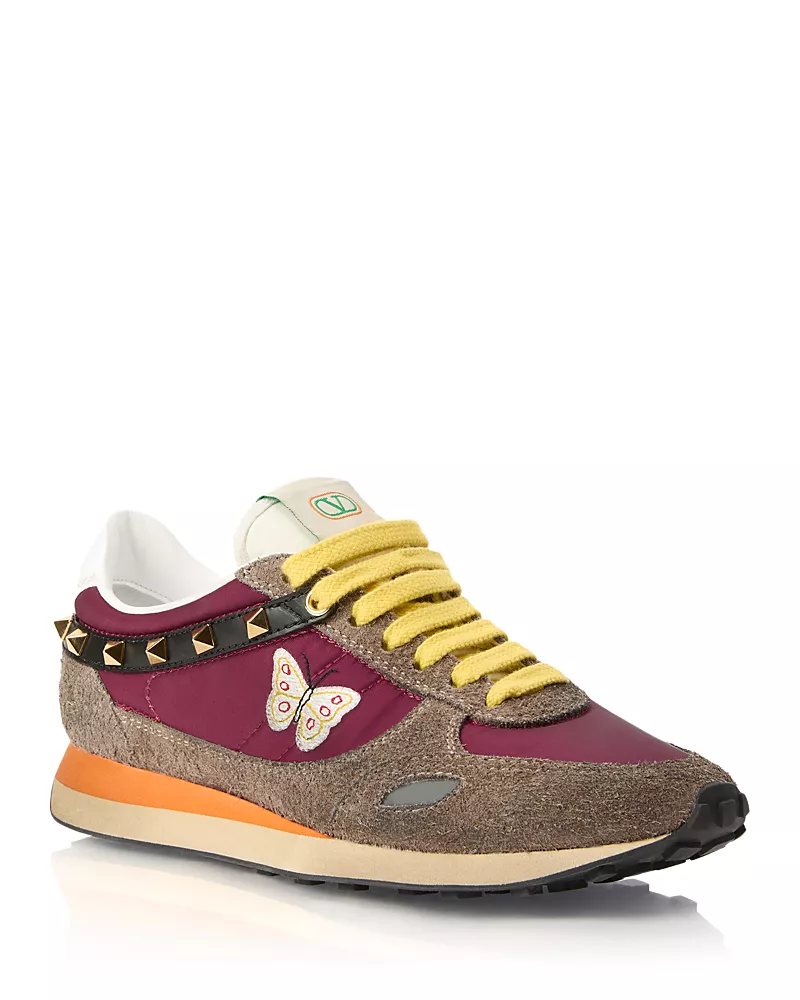 Valentino Garavani Women's Embellished Leather Running Sneakers