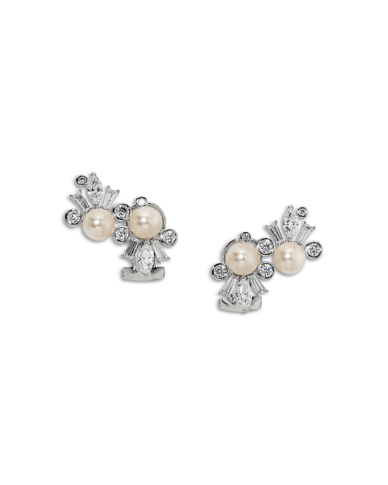 Nadri Cubic Zirconia & Imitation Pearl Under the Sea Ear Climbers