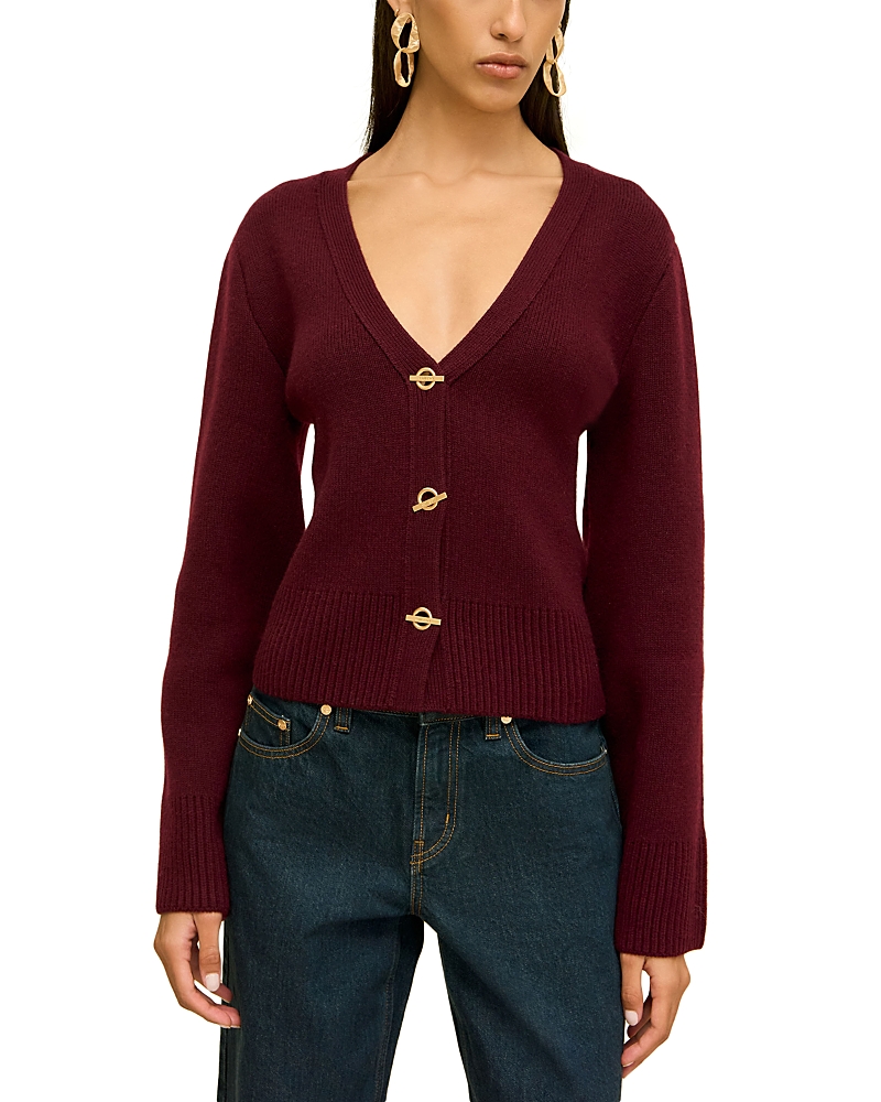 Cult Gaia Josia V Neck Cardigan Sweater