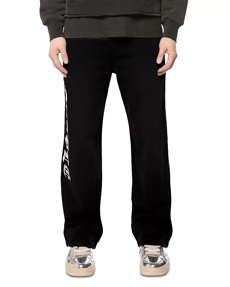 Purple Brand Old English Straight Fit Logo Cotton 32 Pants