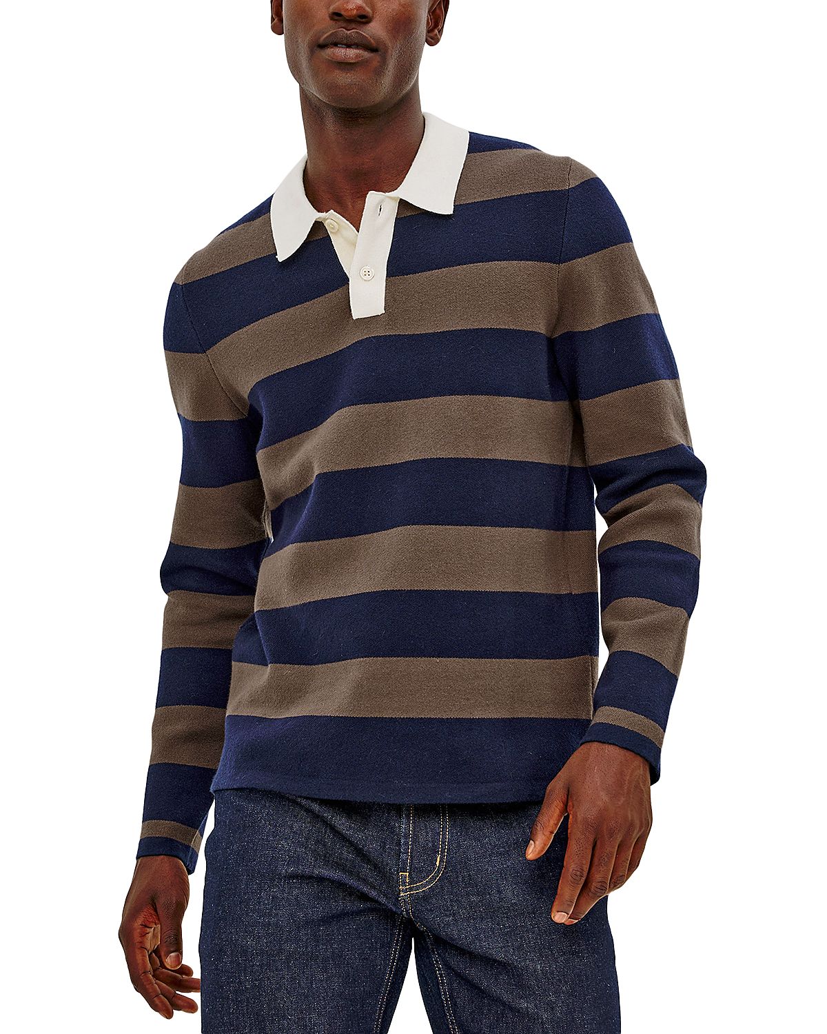 Rails Luther Relaxed Fit Striped Polo Sweater