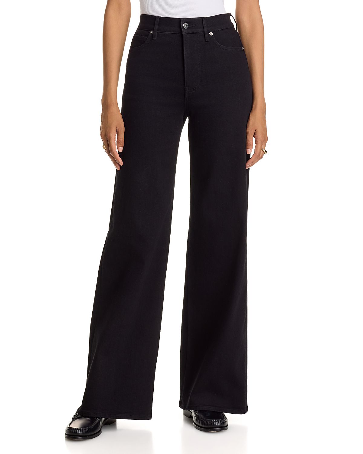 Veronica Beard Taylor High Rise Wide Jeans