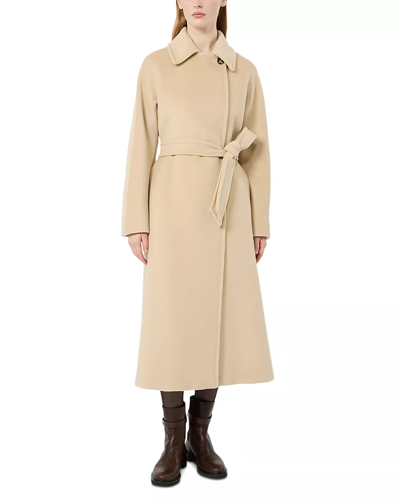 Max Mara Studio Mstapice Wool Belted Coat