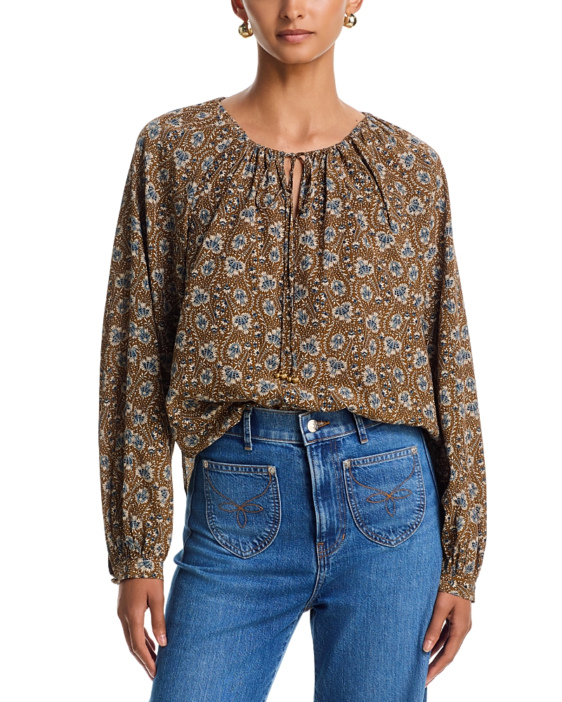 Veronica Beard Rhosen Long Sleeve Blouse