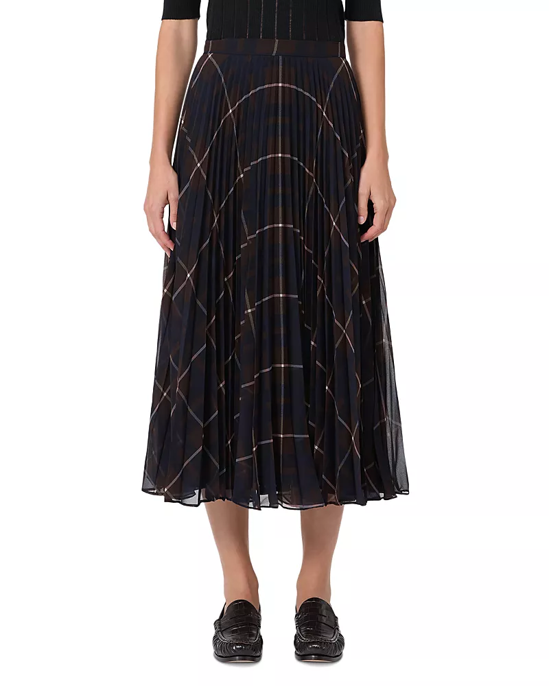 Max Mara Studio Mstpagana Pleated Midi Skirt