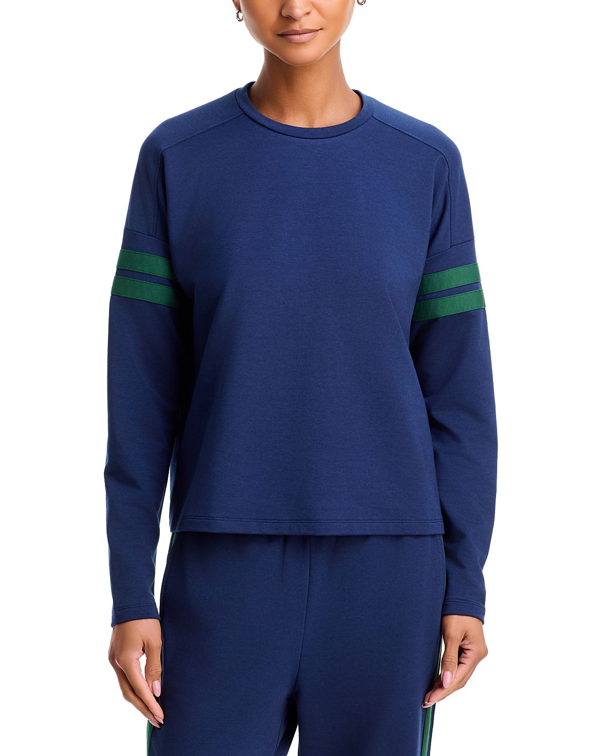 Aqua Athletic Long Sleeve Varsity Top - Exclusive