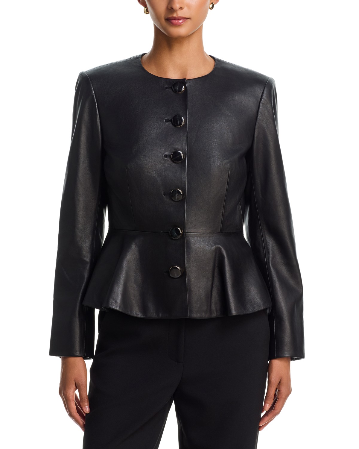 Quinn Peplum Leather Jacket