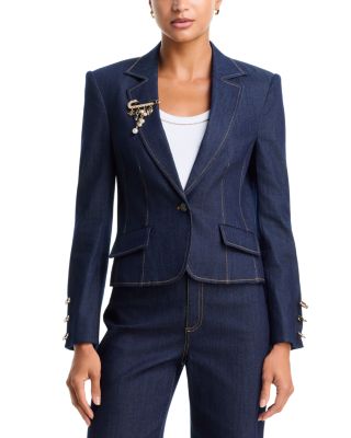 Khloe Rhinestone Pin Blazer
