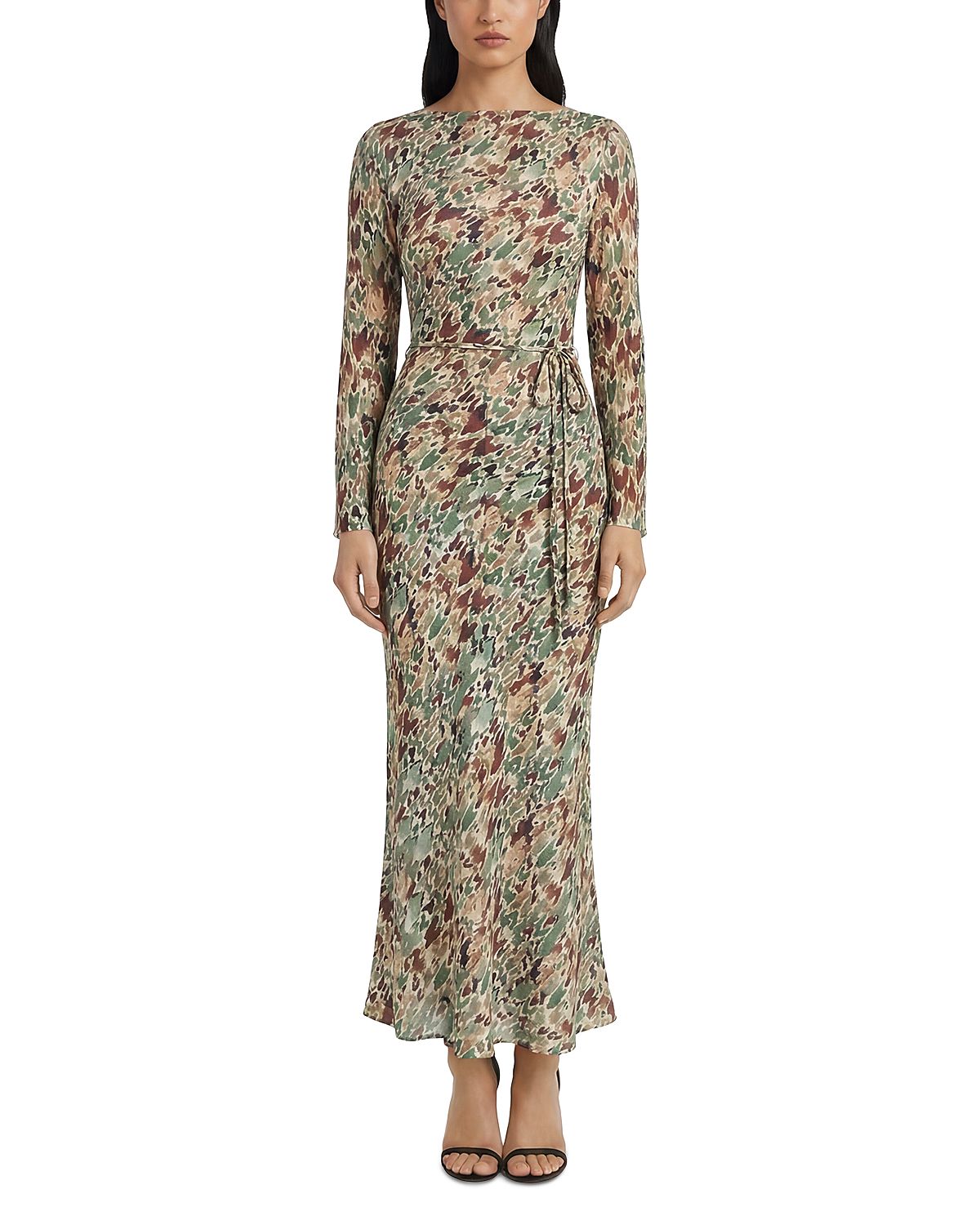Donna Morgan Long Sleeve Printed Dress