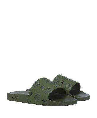  Women's Monogram Print Rubber Slides