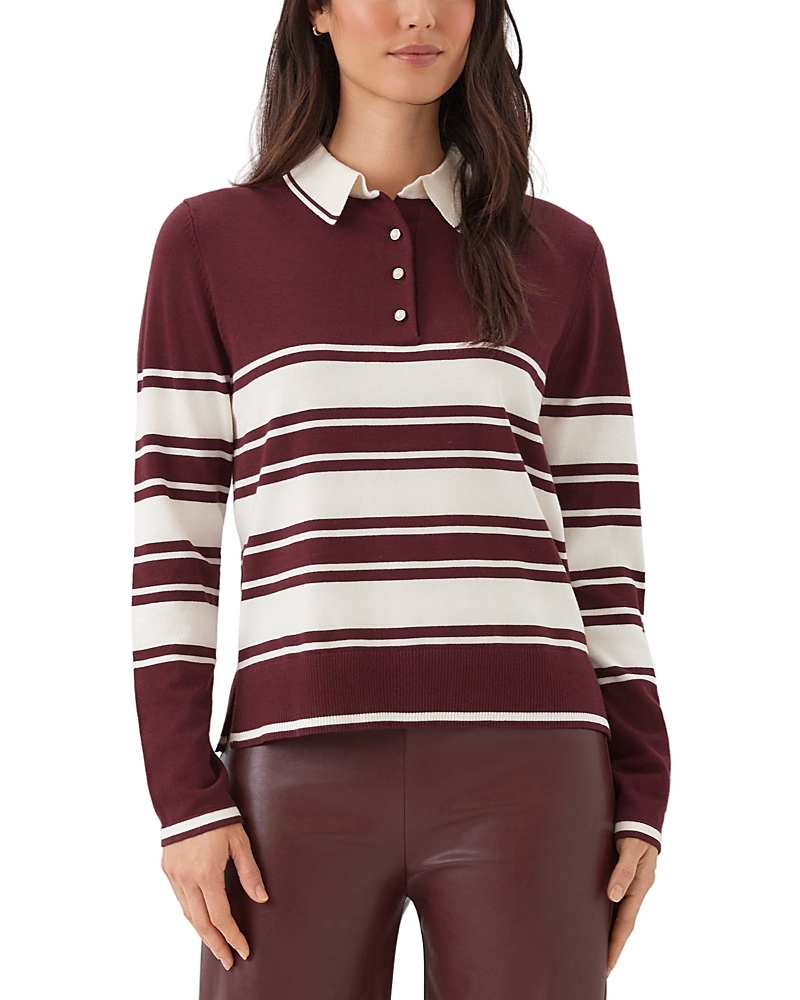 Karen Kane Game Day Collared Stripe Sweater