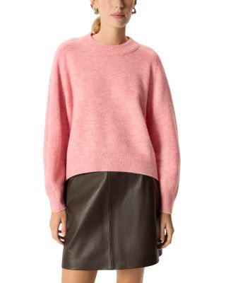 Round Neck Curved Hem Sweater