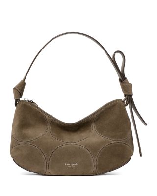 Loop Dot Patchwork Suede Shoulder Bag