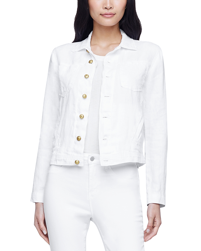 L'Agence Celine Slim Femme Linen Jacket