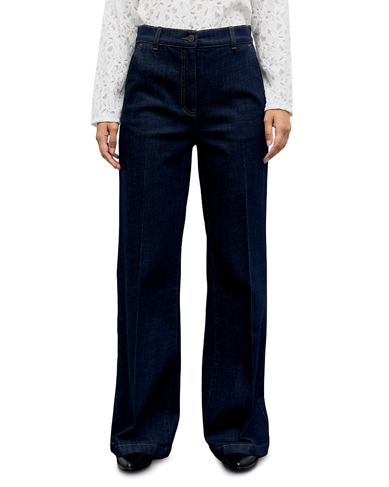 Gerard Darel Ivy Wide Leg Jeans in Blue