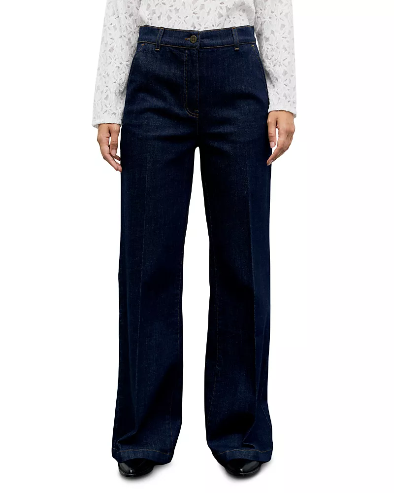 Gerard Darel Ivy Wide Leg Jeans in Blue