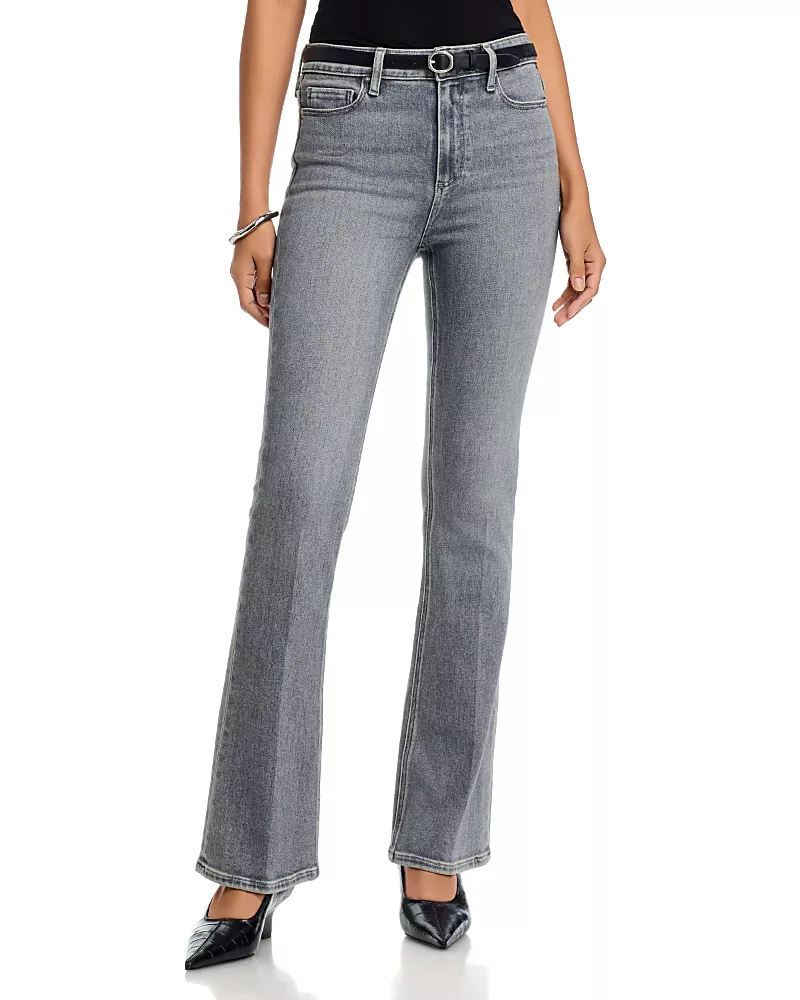 Paige Laurel Canyon High Rise Bootcut Jeans in Smokey Grey