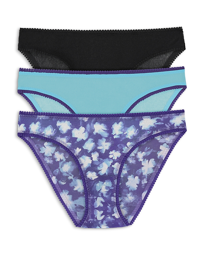 On Gossamer Mesh Hip Bikinis, Set of 3