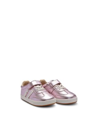 Girls' Ruffle Queen Metallic Leather Sneakers – Toddler, Little Kid, Big Kid