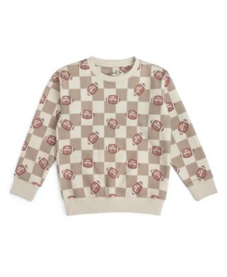 Boys' Football Checkered Sweatshirt - Baby, Little Kid