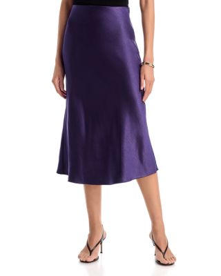 Satin Midi Slip Skirt - Exclusive