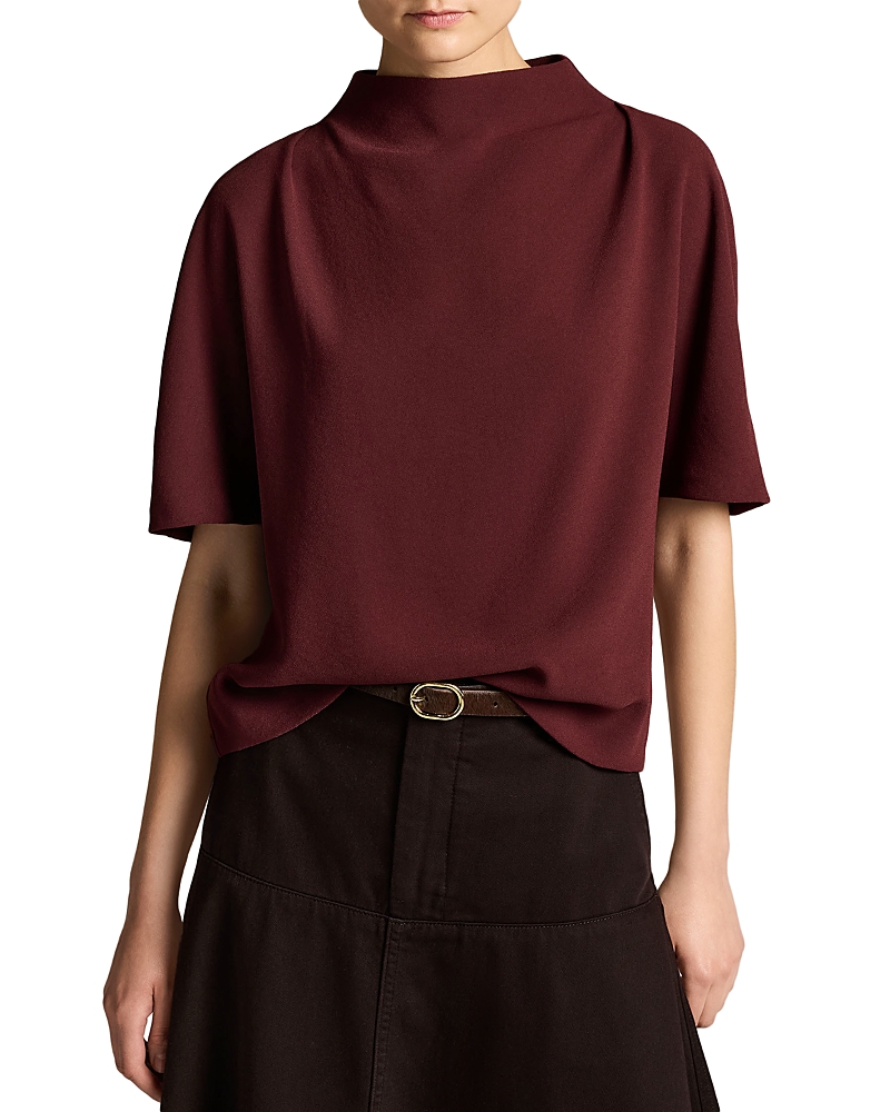 Vince Draped Funnel Neck Top