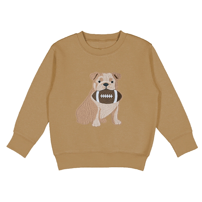 Sweet Wink Boys' Bulldog Football Patch Sweatshirt - Baby, Little Kid