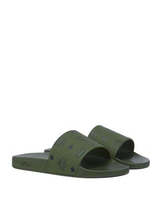  Men's Monogram Print Rubber Slides