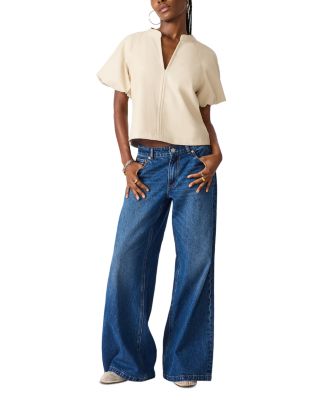 Cecila Faux Leather Puffed Sleeve Top - thumbnail 7