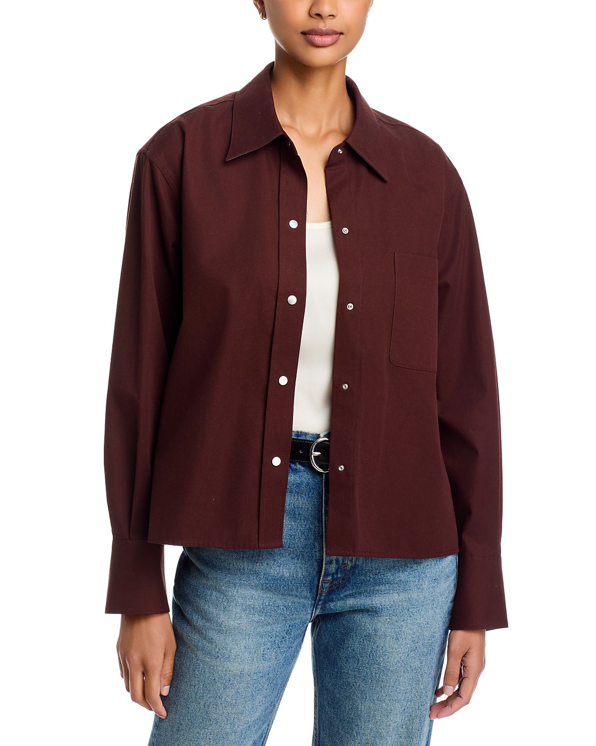 Vince Cotton Snap Closure Shirt