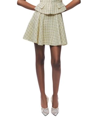  Ruffle Tweed Mini Skirt