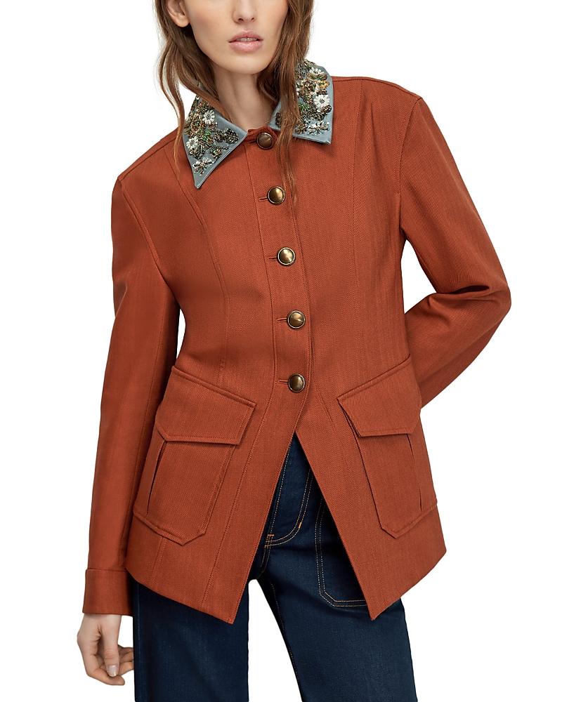 Veronica Beard Laramie Dickey Point Collar Jacket