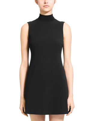 Mock Neck Sleeveless A Line Dress