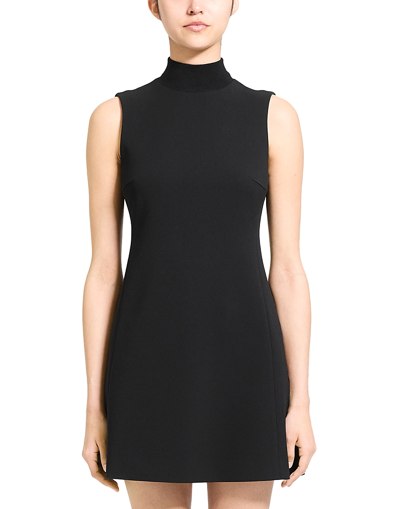 Theory Mock Neck Sleeveless A Line Dress