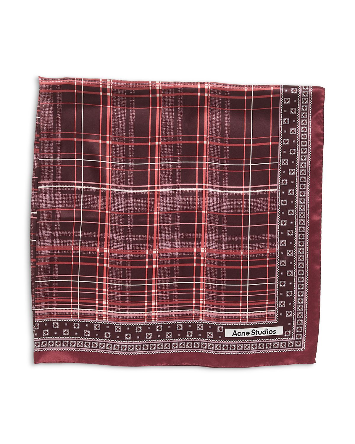 Acne Studios Checkered Silk Scarf
