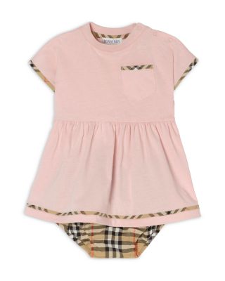 Girls' Lea Check Trim Cotton Dress with Bloomers	 - Baby