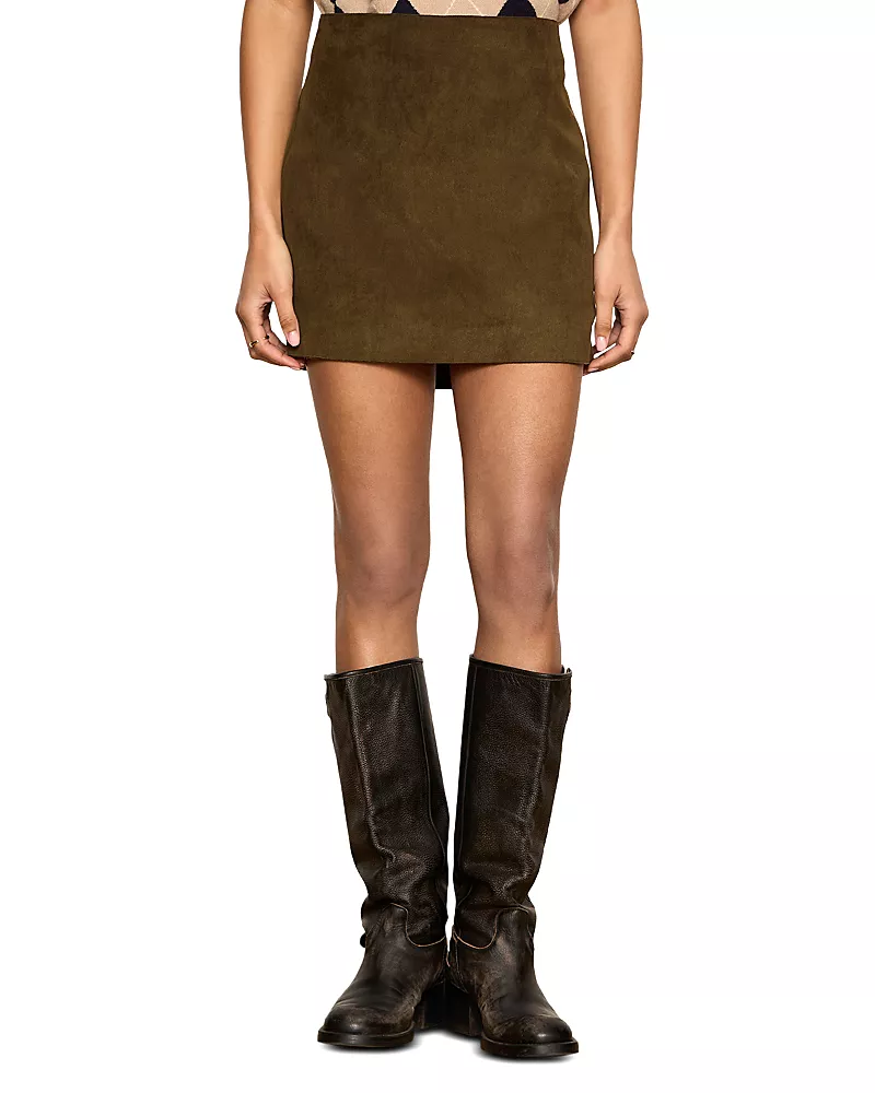 Sanctuary All In Faux Suede Mini Skirt