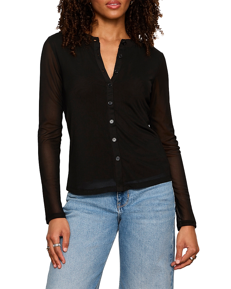 Sanctuary Knit Mesh Long Sleeve Cardigan