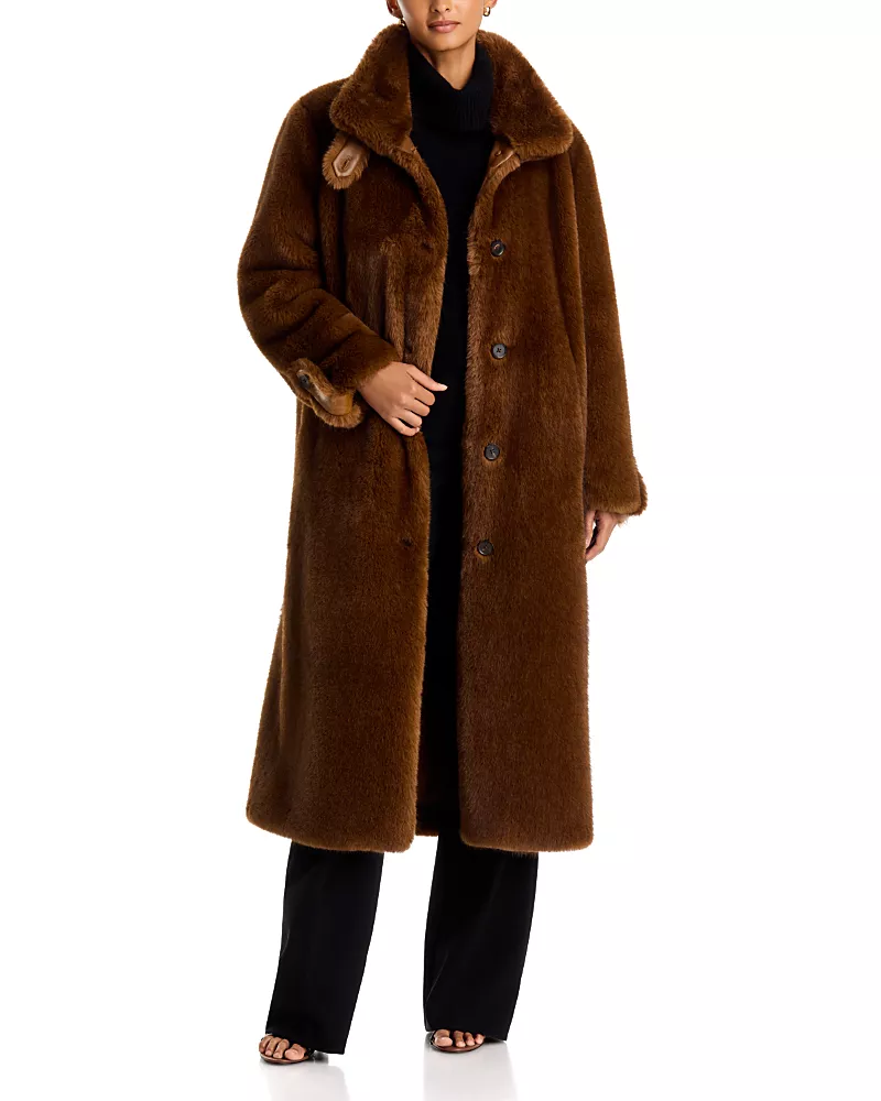 Milly Gia Faux Fur Coat