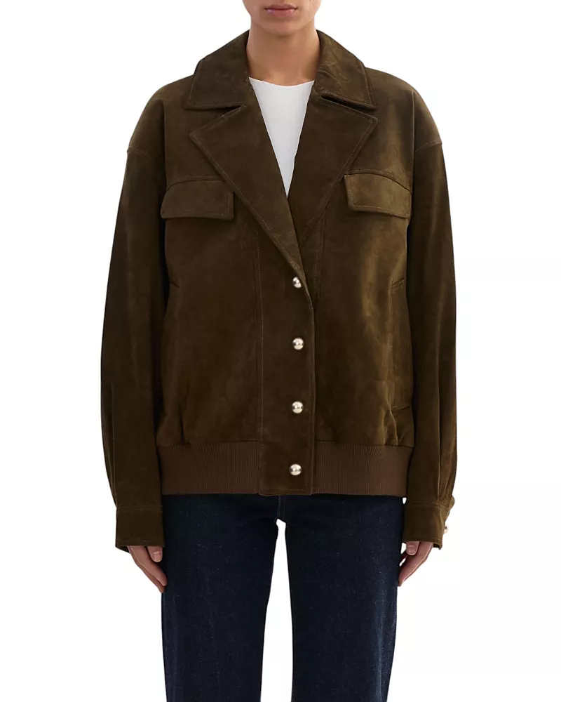 Lamarque Aleda Oversized Suede Jacket