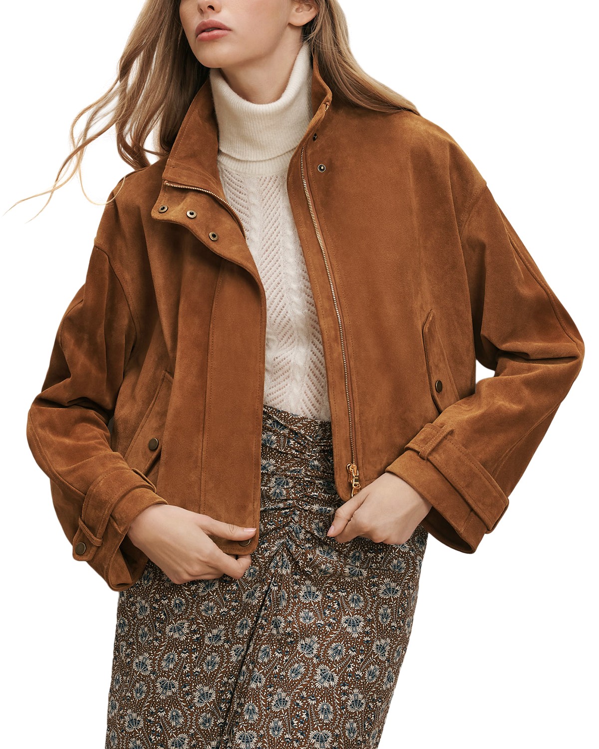 Veronica Beard Bateman Suede Jacket