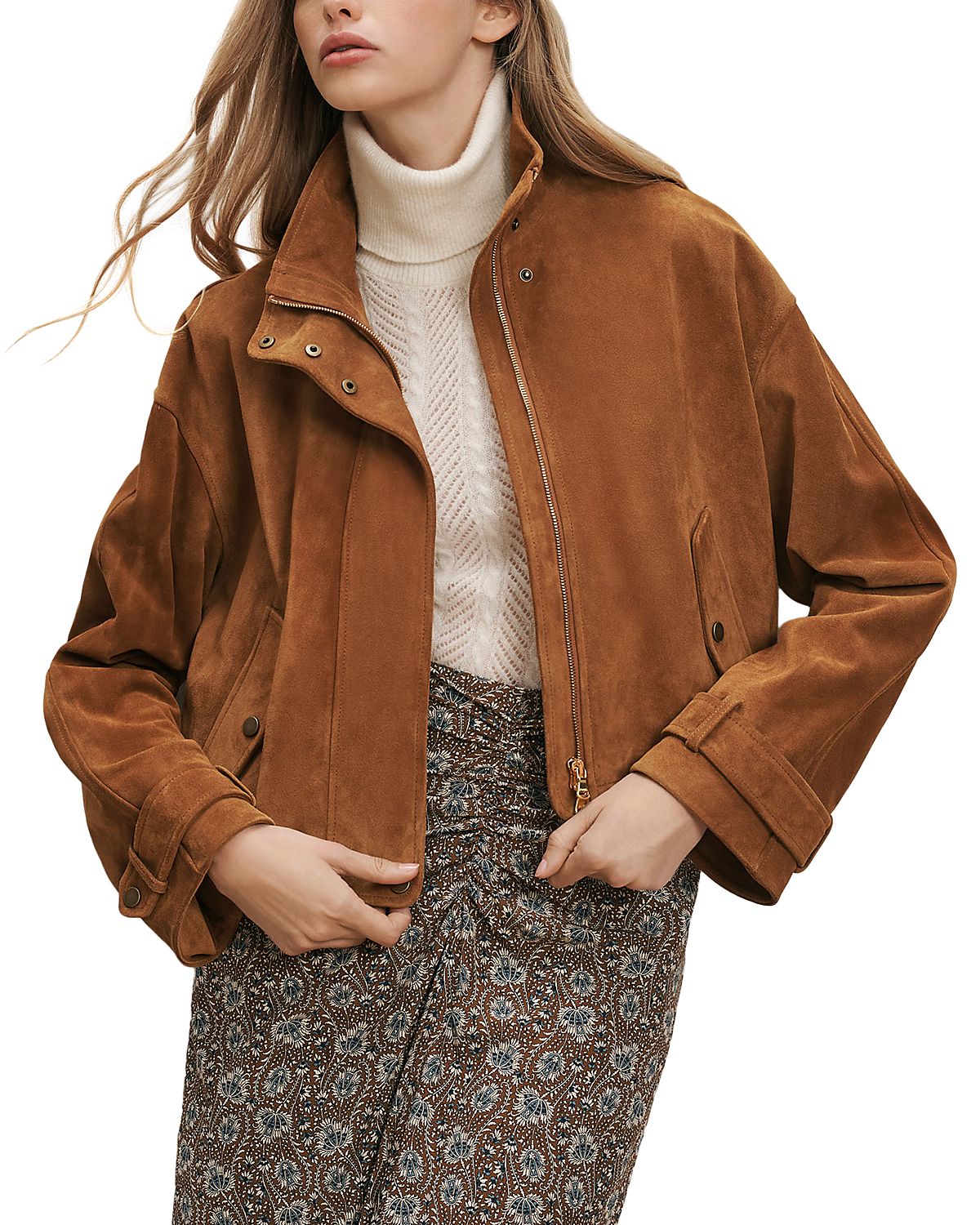Veronica Beard Bateman Suede Jacket