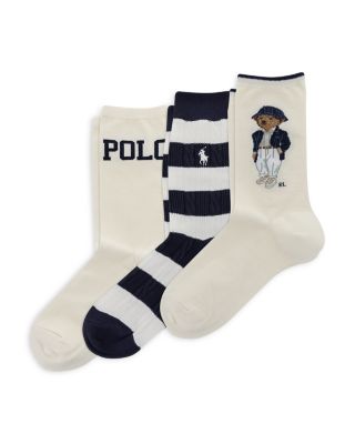 Club Bear Crew Socks, Pack of 3
