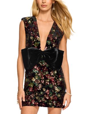 Kimberly Bow Detail Sequined Dress
